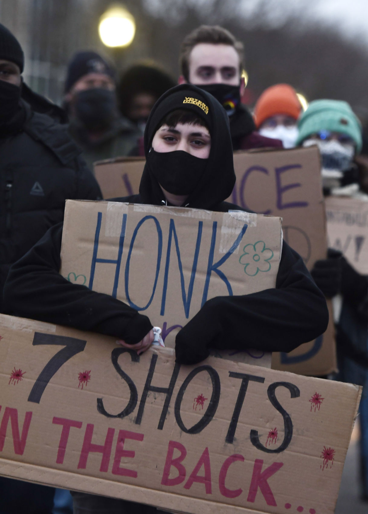 PROTEST TO REMOVE OFFFICER SHESKEY